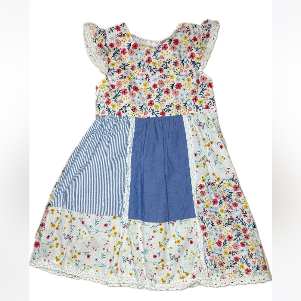 Blueberi Boulevard Girls Patchwork Dress- SIZE 6